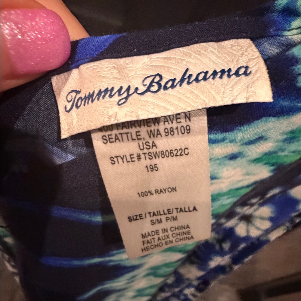 Tommy Bahama Tide Seashell Scarf Dress Swim Cover-Up S/M P/M - Picture 6 of 11